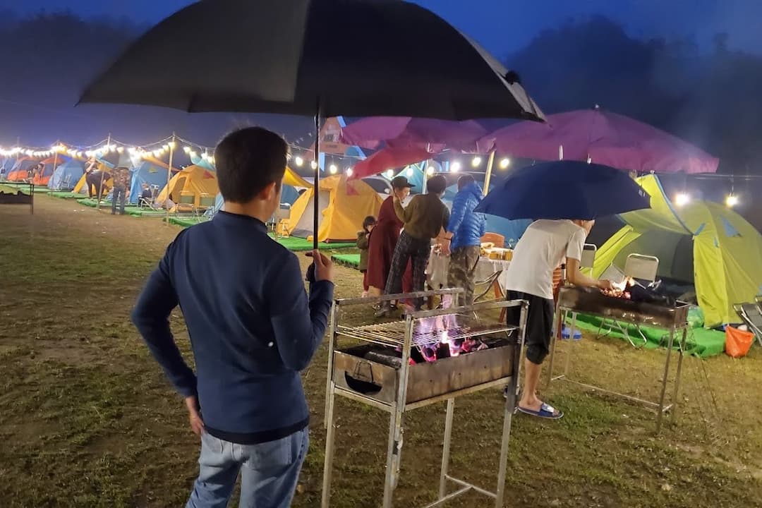 Organize BBQ at JOY Camping Hoa Binh